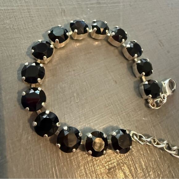 Sabika LIKE Silver Tone Black Bracelet - Picture 6 of 7